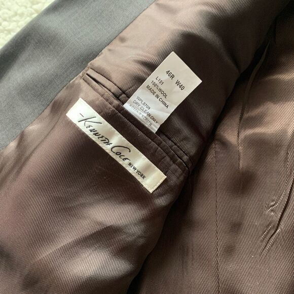 Kenneth Cole 100% Wool Blazer Separate Suit Jacket - Picture 4 of 10